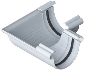 Угол желоба 90°, ПВХ, серия Элит, цвет Белый