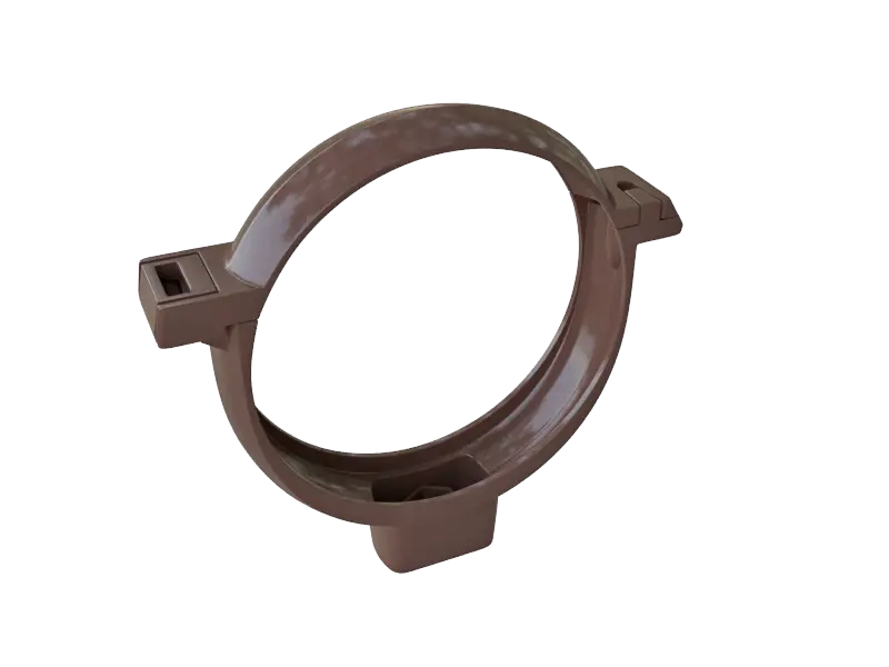 Хомут трубы, ПВХ, серия Элит, цвет Коричневый