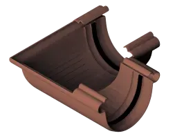 Угол желоба 90°, ПВХ, серия Элит, цвет Коричневый